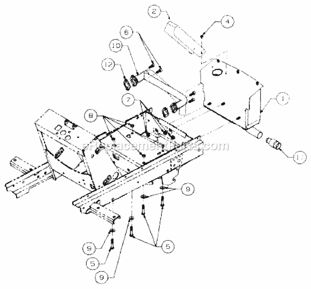 Engine Mounting And Muffler Diagram and Parts List for 2164 13A-264G100 Cub Cadet Lawn Tractor
